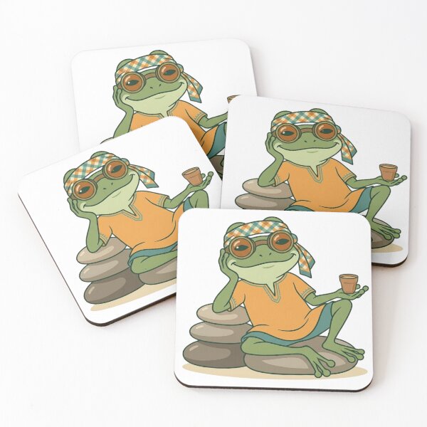 Item preview, Chai Frog Chill Aesthetic - Cute Indian Pop Culture Desi Tea Lover designed and sold by SK PrintOmand.