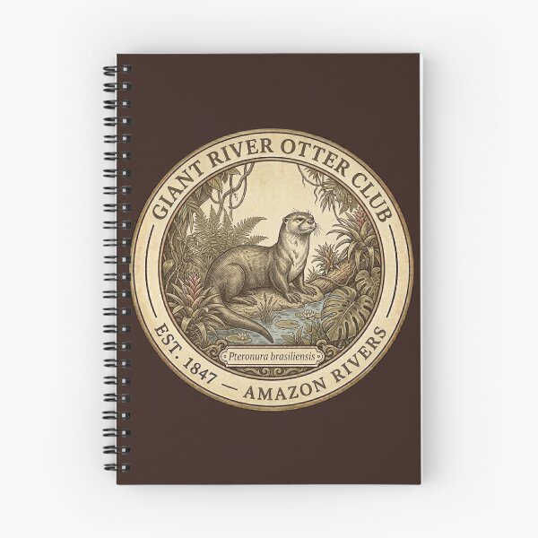 Item preview, Giant River Otter Club Amazon Vintage Badge designed and sold by CalmCapy Co.