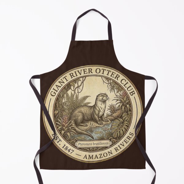 Item preview, Giant River Otter Amazon Rivers Club Vintage Badge designed and sold by CalmCapy Co.