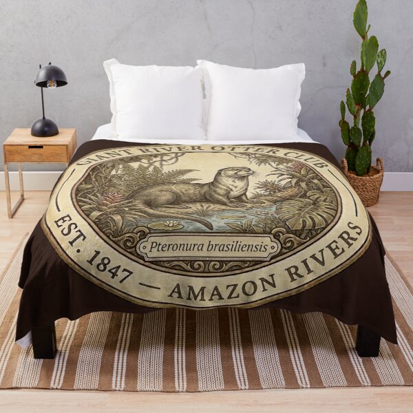 Item preview, Giant River Otter Amazon Rivers Club Vintage Badge designed and sold by CalmCapy Co.