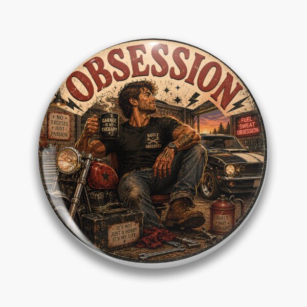 Item preview, obsession garage – sticker & shirt designed and sold by DEMONIZATOR.
