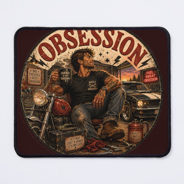 Item preview, obsession garage – sticker & shirt designed and sold by DEMONIZATOR.