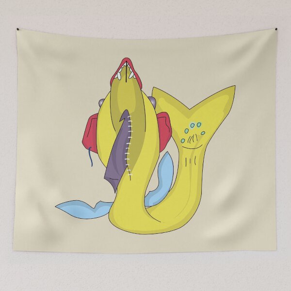 Item preview, Stitched Tide Shark designed and sold by Helgoolia.