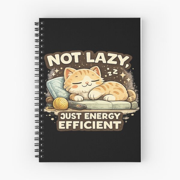 Item preview, Not Lazy Just Energy Efficient Funny Sleeping Cat designed and sold by Hobby-up.