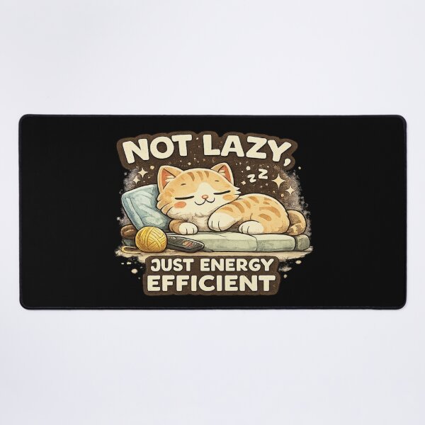 Item preview, Not Lazy Just Energy Efficient Funny Sleeping Cat designed and sold by Hobby-up.