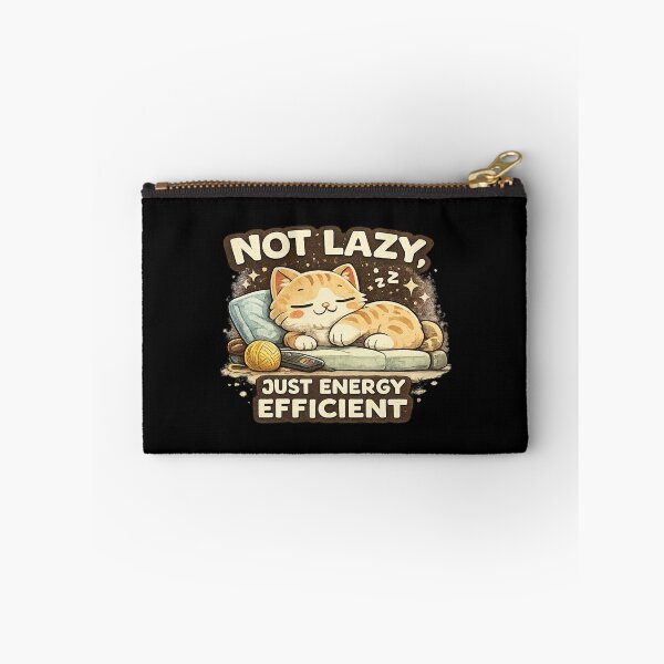 Item preview, Not Lazy Just Energy Efficient Funny Sleeping Cat designed and sold by Hobby-up.
