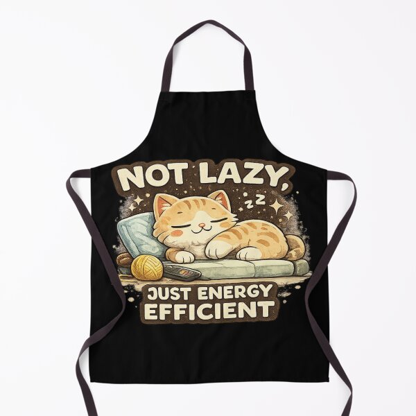 Item preview, Not Lazy Just Energy Efficient Funny Sleeping Cat designed and sold by Hobby-up.