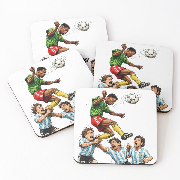 Item preview, Omam-Biyik scores for Cameroon against Argentina 1990 designed and sold by Monito's Iconic Moments Boutique.