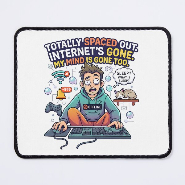 Item preview, No Internet Brain Melt Funny Vector Graphic designed and sold by Dinaelsherkawy.
