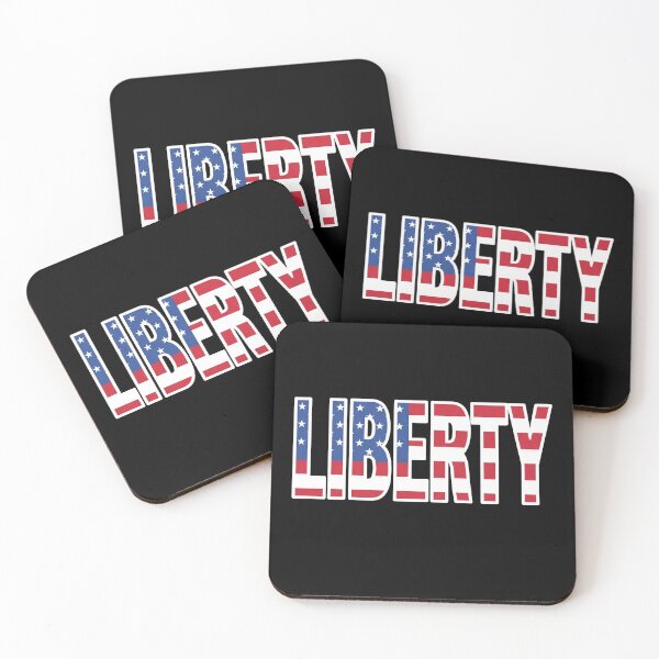 Item preview, Patriotic Liberty American Flag Typography July 4th designed and sold by TeNovaStudio.