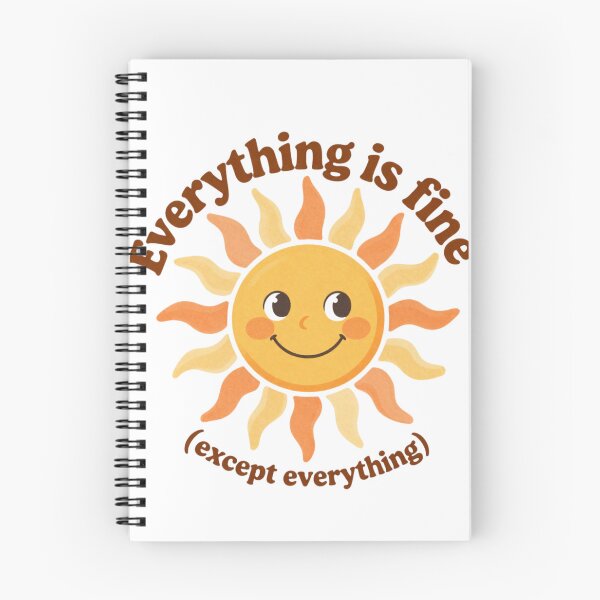 Item preview, Funny Retro Typography Everything Is Fine - Sarcastic Sunshine designed and sold by Goldenhourtees.