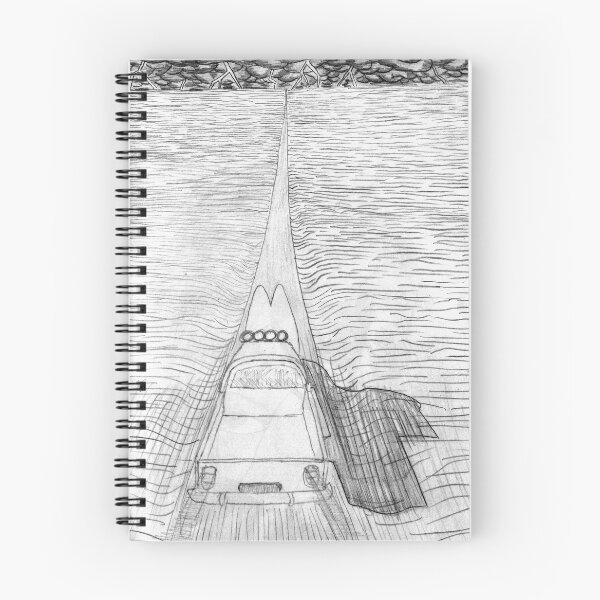 Item preview, On the Road Car Hood – Black and White Pencil Drawing – Road and Speed Art designed and sold by Keltoi-art.