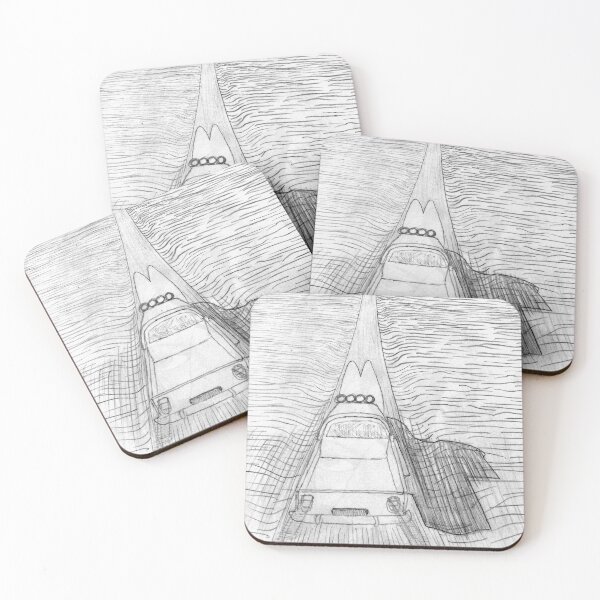 Item preview, On the Road Car Hood – Black and White Pencil Drawing – Road and Speed Art designed and sold by Keltoi-art.