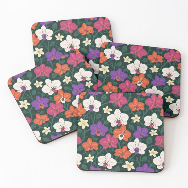 Item preview, Tropical Orchids & Frangipani - Vibrant Island Floral designed and sold by colorofmagic.