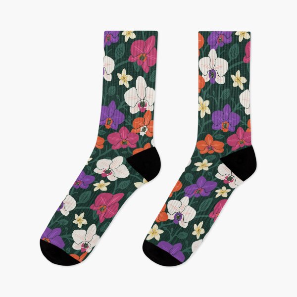 Item preview, Tropical Orchids & Frangipani - Vibrant Island Floral designed and sold by colorofmagic.