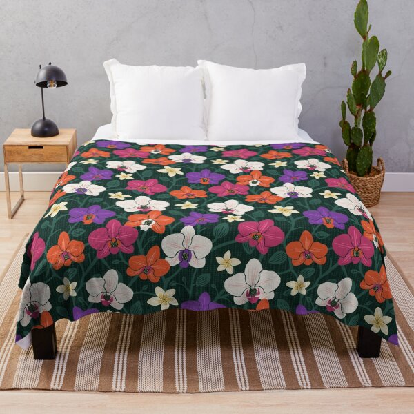 Item preview, Tropical Orchids & Frangipani - Vibrant Island Floral designed and sold by colorofmagic.