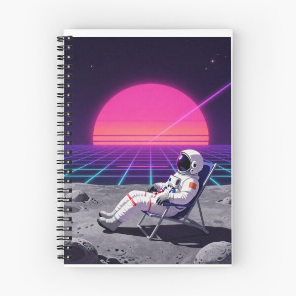Item preview, 80s Synthwave Astronaut Chill Retro Space Sunset designed and sold by Goldenhourtees.