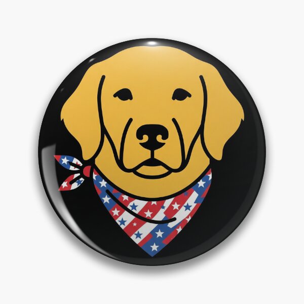 Item preview, Patriotic Golden Retriever American Flag Bandana July 4th designed and sold by TeNovaStudio.