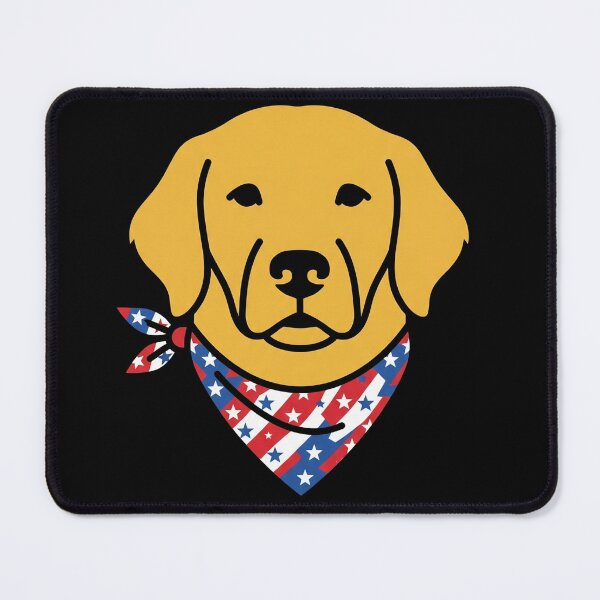 Item preview, Patriotic Golden Retriever American Flag Bandana July 4th designed and sold by TeNovaStudio.