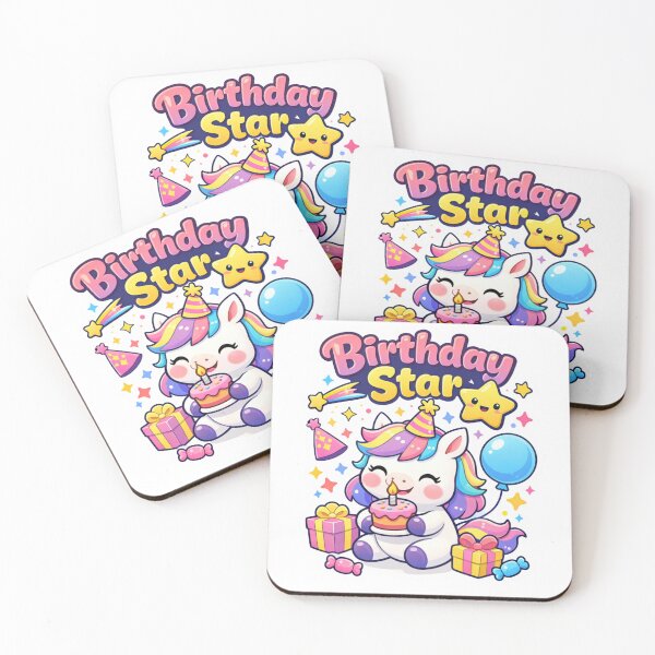 Item preview, Birthday Star Unicorn Cute Birthday Party Kawaii Cartoon Design designed and sold by JeyaMMstores.