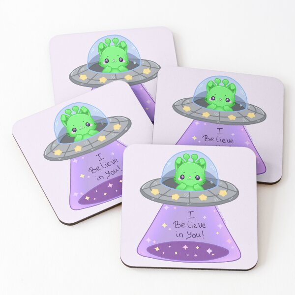 Item preview, Kawaii Alien Cat-bunny -  Affirmation designed and sold by BookWyrmsTrove.