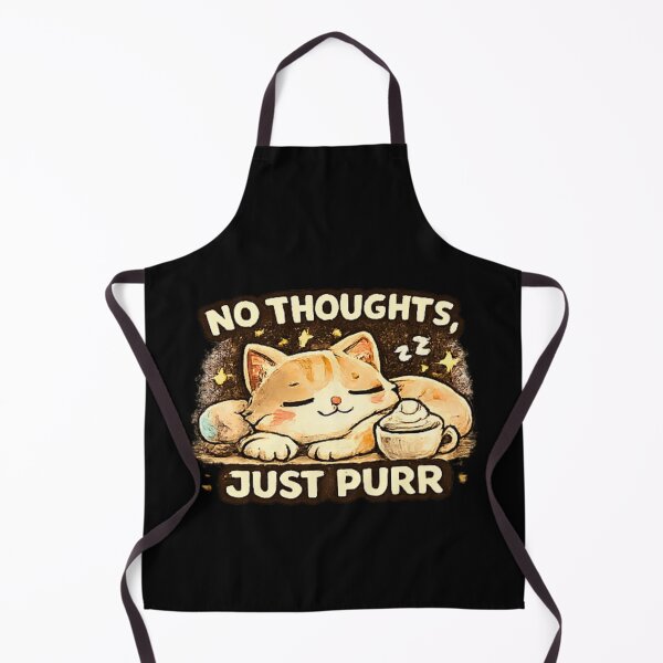 Item preview, No Thoughts Just Purr Funny Cute Sleepy Cat designed and sold by Hobby-up.