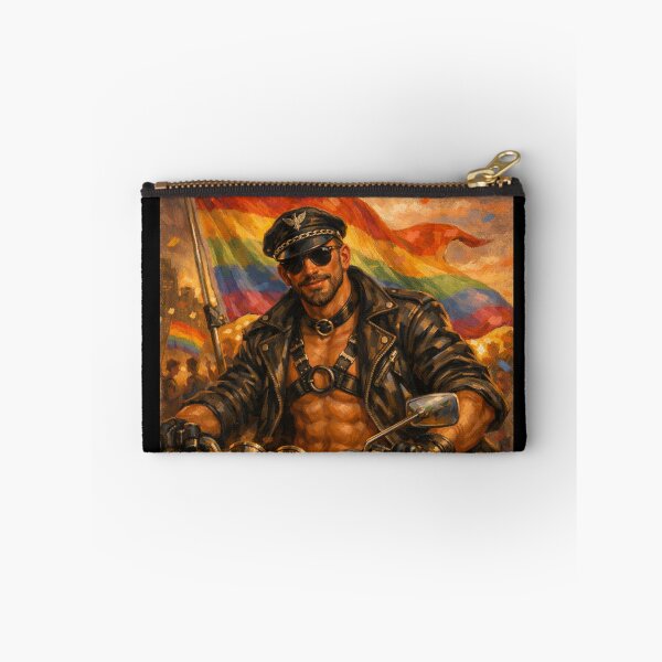 Item preview, Gay Leather Daddy Pride Flag Biker Leder Pride Graphic Design designed and sold by ItsAKinkThing.