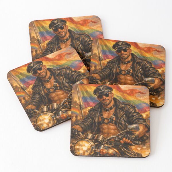Item preview, Gay Leather Daddy Pride Flag Biker Leder Pride Graphic Design designed and sold by ItsAKinkThing.