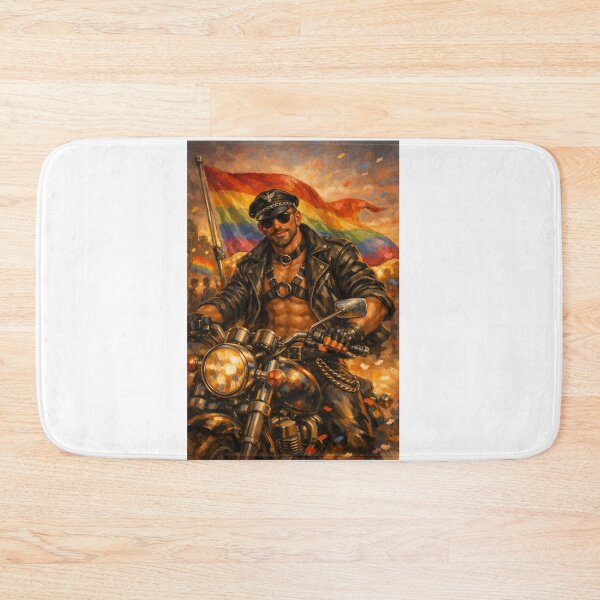 Item preview, Gay Leather Daddy Pride Flag Biker Leder Pride Graphic Design designed and sold by ItsAKinkThing.