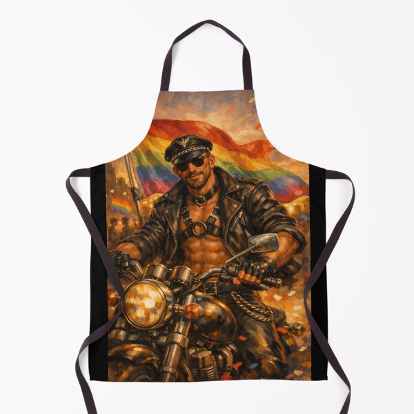 Item preview, Gay Leather Daddy Pride Flag Biker Leder Pride Graphic Design designed and sold by ItsAKinkThing.