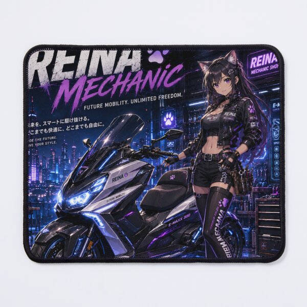Item preview, REINA MECHANIC E-MAXX 300 - Future Mobility | Cyberpunk Anime Rider designed and sold by RinaWorksJP.