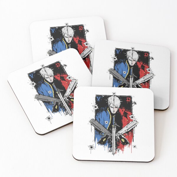 Item preview, Devil May Cry Dante Vergil Portrait Grunge Anime designed and sold by phoebelevine.