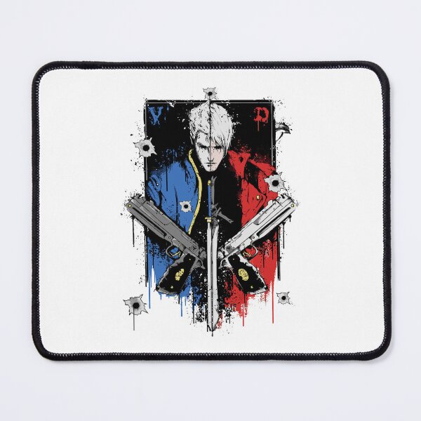 Item preview, Devil May Cry Dante Vergil Portrait Grunge Anime designed and sold by phoebelevine.