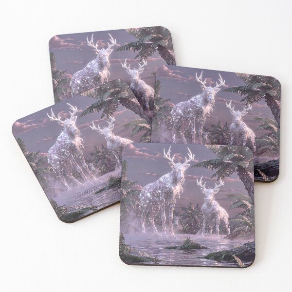Item preview, Magical deer encounter in a flash of light: Mystical forest moment of power designed and sold by VoidVeilStudio.