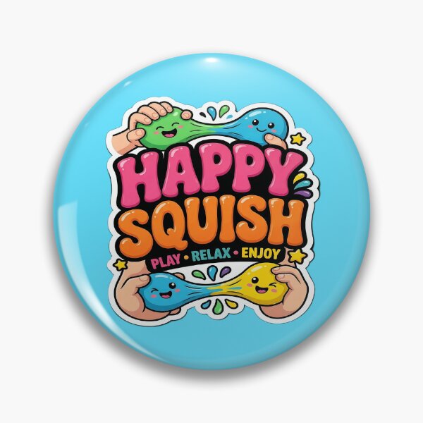 Item preview, Needoh Happy Squish Slime Toy Design – Cute Kawaii Stress Relief Play Relax Enjoy Sticker designed and sold by Bhaskar Digital Art.