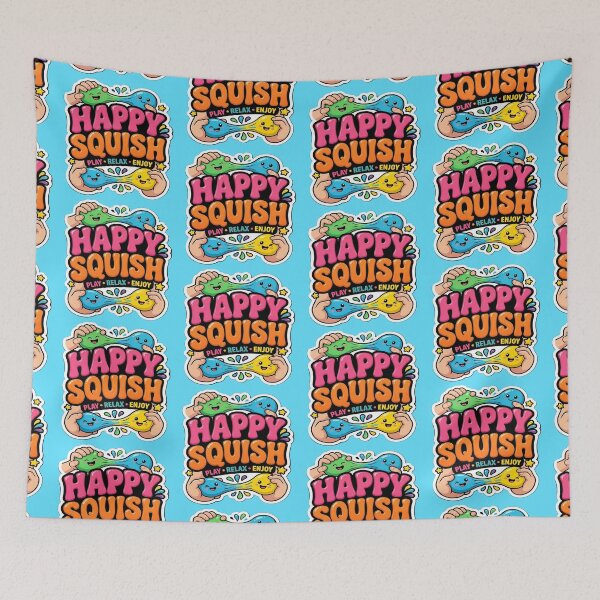 Item preview, Needoh Happy Squish Slime Toy Design – Cute Kawaii Stress Relief Play Relax Enjoy Sticker designed and sold by Bhaskar Digital Art.