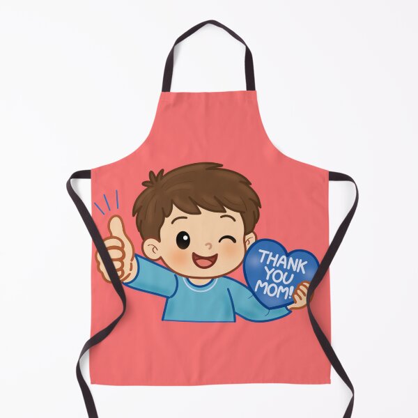 Item preview, Cute Boy Holding Thank You Mom Blue Heart Box Character Illustration designed and sold by Teenidesign .