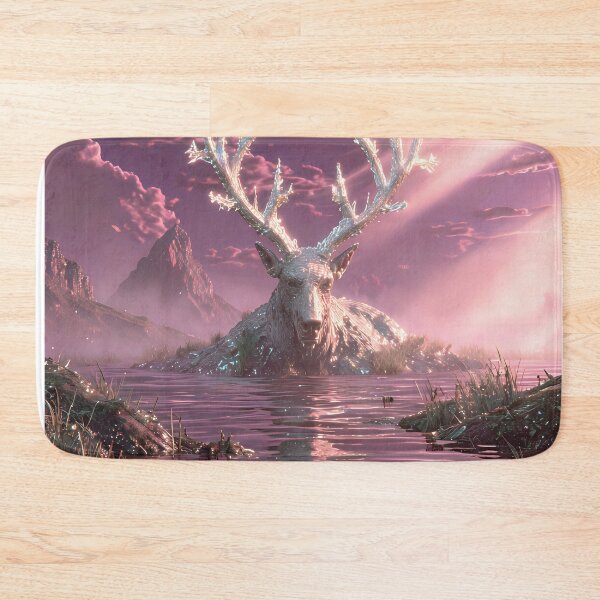 Item preview, Magical Antlers: The Mystical Stag at the Mirror Lake of Twilight designed and sold by VoidVeilStudio.