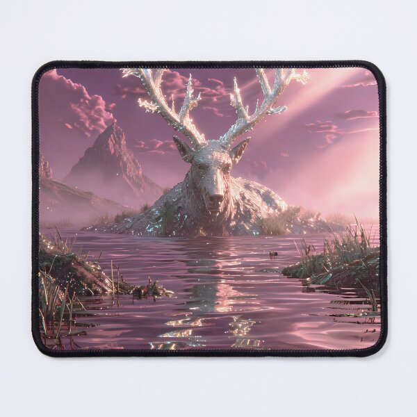 Item preview, Magical Antlers: The Mystical Stag at the Mirror Lake of Twilight designed and sold by VoidVeilStudio.