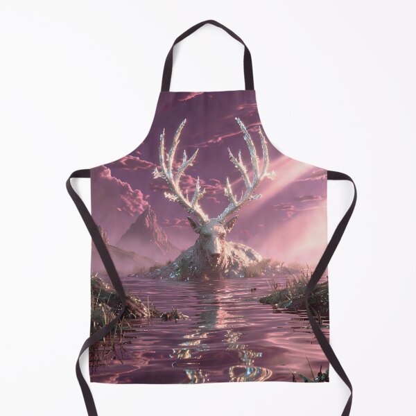 Item preview, Magical Antlers: The Mystical Stag at the Mirror Lake of Twilight designed and sold by VoidVeilStudio.