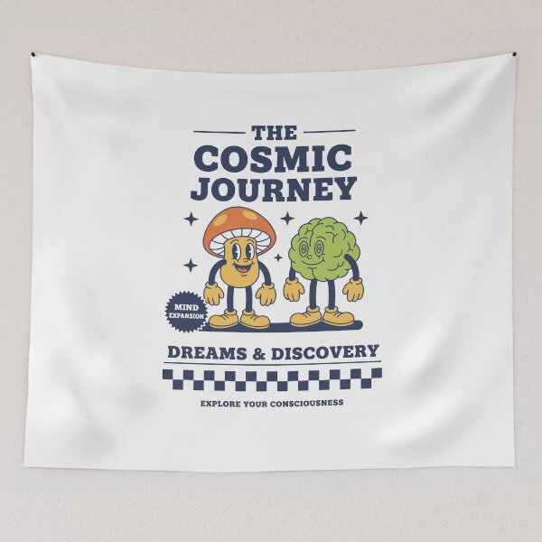 Item preview, Trippy Festival Cosmic Journey Hippie Mushroom designed and sold by LuminOrb.