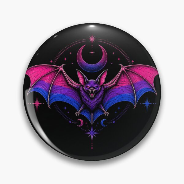 Item preview, Bisexual Pride Gothic Bat Moon Alternative Queer Artwork designed and sold by ArcanePrintsxo.