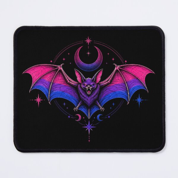 Item preview, Bisexual Pride Gothic Bat Moon Alternative Queer Artwork designed and sold by ArcanePrintsxo.