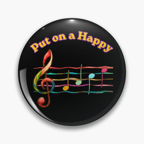 Item preview, Put on a Happy Face Colourful Treble Clef Music Notes Music Lover Musician Teacher Humor designed and sold by Ceramic Scripture.