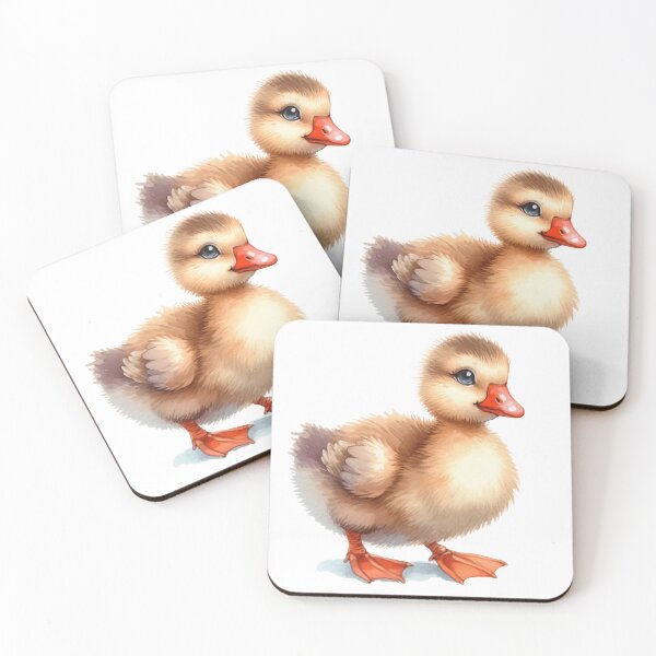Item preview, Cute Fluffy Baby Duckling Whimsical Illustration designed and sold by LunaPixelStudio.