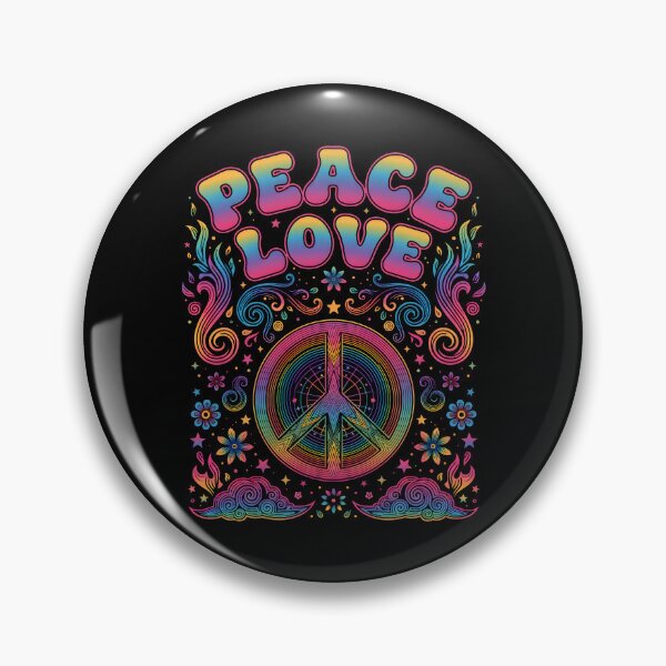 Item preview, Hippie Music Trippy Peace Sign Rave PEACE LOVE designed and sold by LuminOrb.