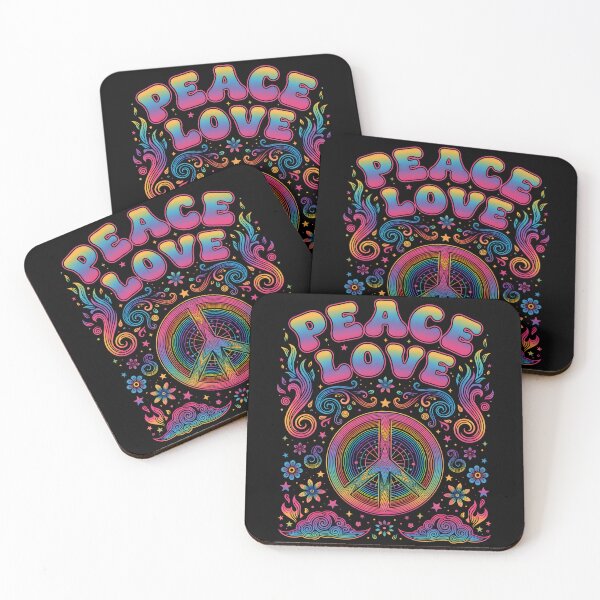 Item preview, Hippie Music Trippy Peace Sign Rave PEACE LOVE designed and sold by LuminOrb.