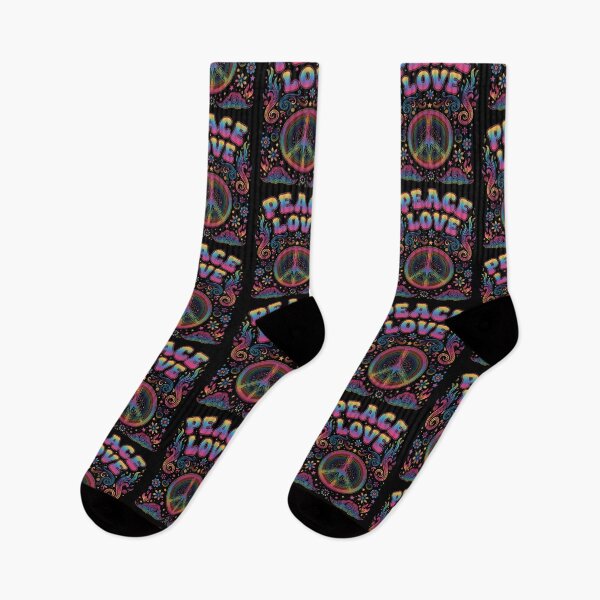 Item preview, Hippie Music Trippy Peace Sign Rave PEACE LOVE designed and sold by LuminOrb.