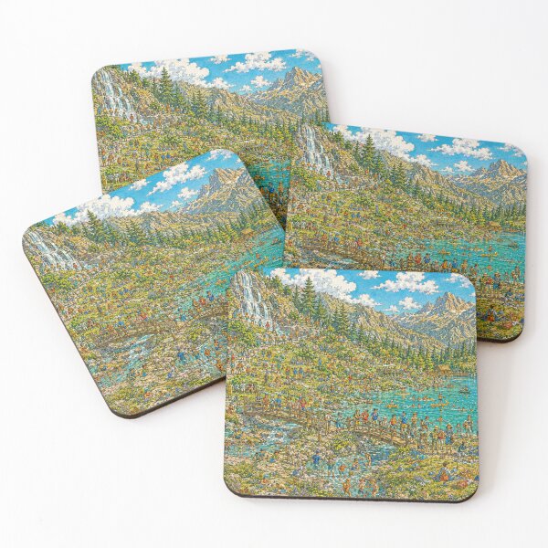 Item preview, Alpine summer lake designed and sold by Overwhelm Art.