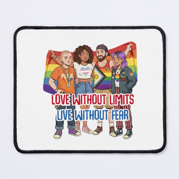 Item preview, Love without limits Live without fear Happy Pride Month Celebration 2026 rainbow LGBTQIA  designed and sold by Smuchie.